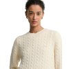 Barbour Ashdown Cable Knitted Jumper Ecru