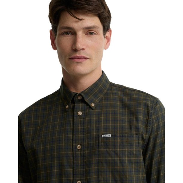 Barbour Bank Regular Tattersall Shirt Olive
