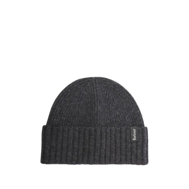 Barbour Danforth Knitted Beanie Hat Charcoal