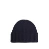Barbour Danforth Knitted Beanie Hat Navy