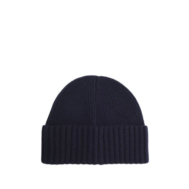 Barbour Danforth Knitted Beanie Hat Navy