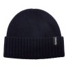 Barbour Danforth Knitted Beanie Hat Navy