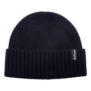Barbour Danforth Knitted Beanie Hat Navy