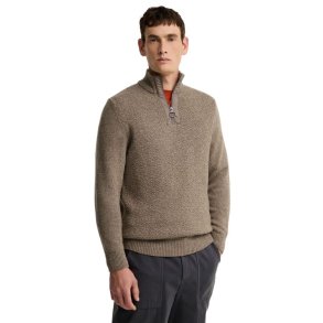 Barbour Danforth Textured Half Zip Mushroom