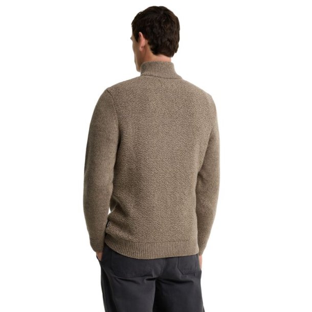 Barbour Danforth Textured Half Zip Mushroom