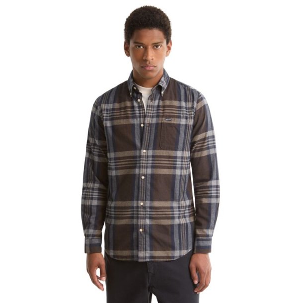 Barbour Dovedale Tailored Checked Shirt Dark Sand