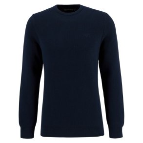 Barbour Essential Honeycomb Crew Neck Sweater Navy