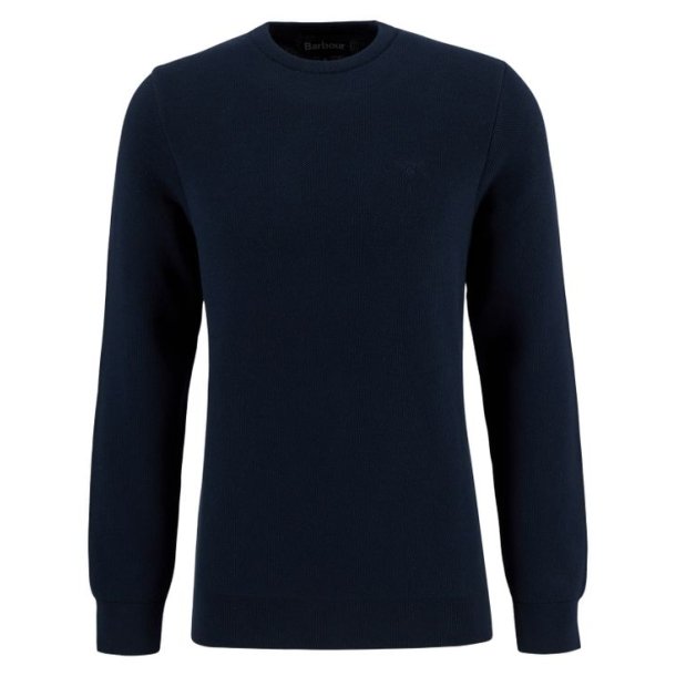 Barbour Essential Honeycomb Crew Neck Sweater Navy