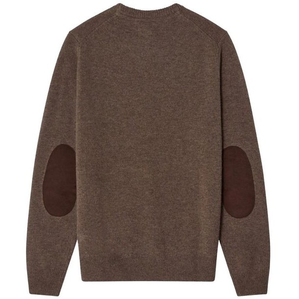 Barbour Essential Patch Crew Neck Sweater DK Stone