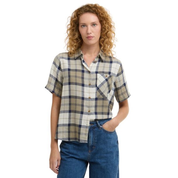 Barbour Fern Shirt W Dress Navy Tartan