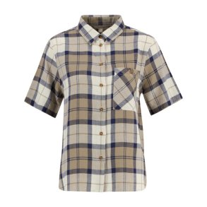 Barbour Fern Shirt W Dress Navy Tartan