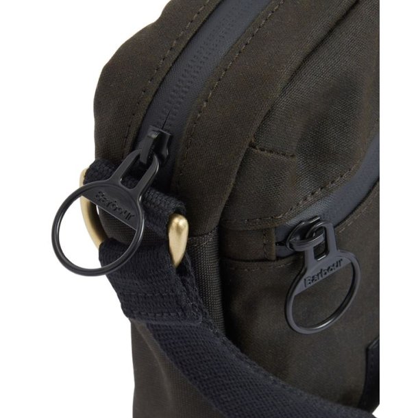 Barbour Field Wax Crossbody Bag Olive/Black
