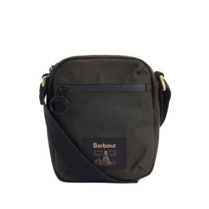 Barbour Field Wax Crossbody Bag Olive/Black