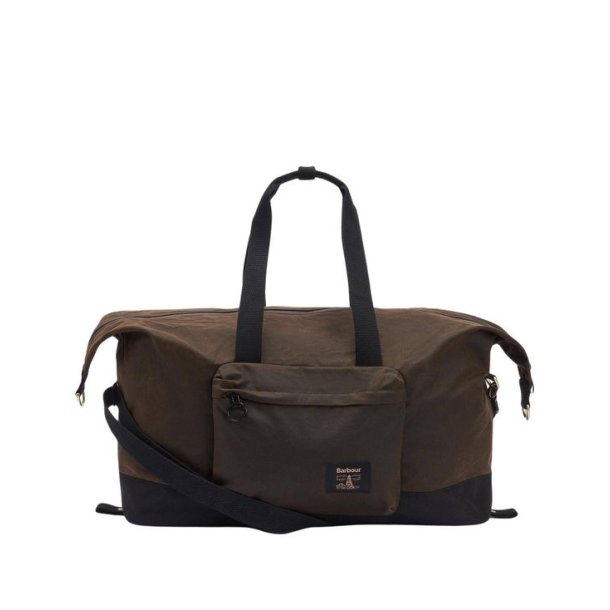Barbour Field Waxed Holdall Olive/Black