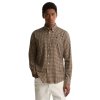 Barbour Finkle Tailored Gingham Shirt Dark Sand