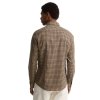 Barbour Finkle Tailored Gingham Shirt Dark Sand