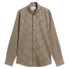 Barbour Finkle Tailored Gingham Shirt Dark Sand