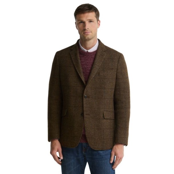 Barbour Gosforth Moons Checked Blazer Brown