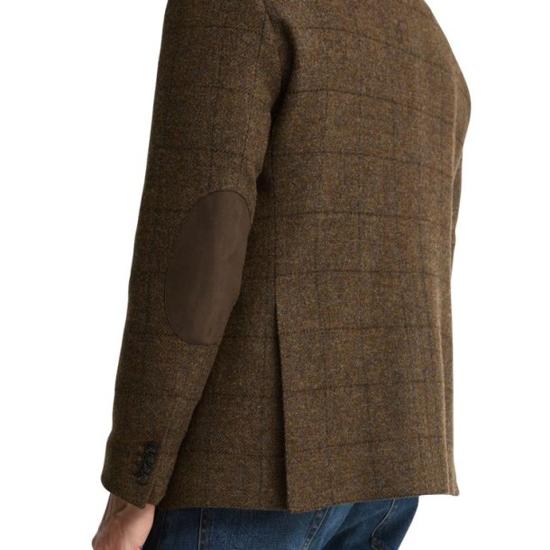 Barbour Gosforth Moons Checked Blazer Brown