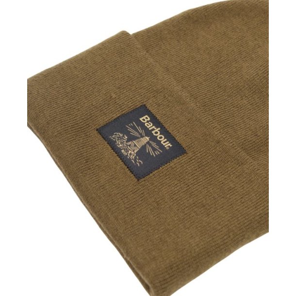 Barbour Harton Beanie Hat Dark Sand