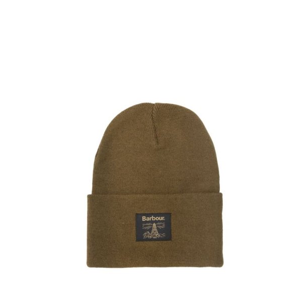 Barbour Harton Beanie Hat Dark Sand