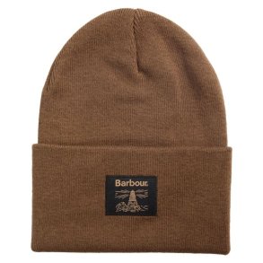 Barbour Harton Beanie Hat Dark Sand