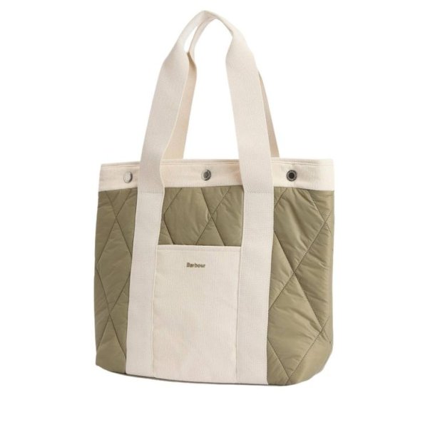 Barbour Healy Tote Bag W Bleached Olive