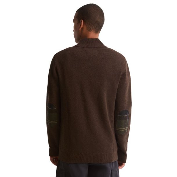 Barbour Holden Half Zip Knitted Jumper Dark Oak