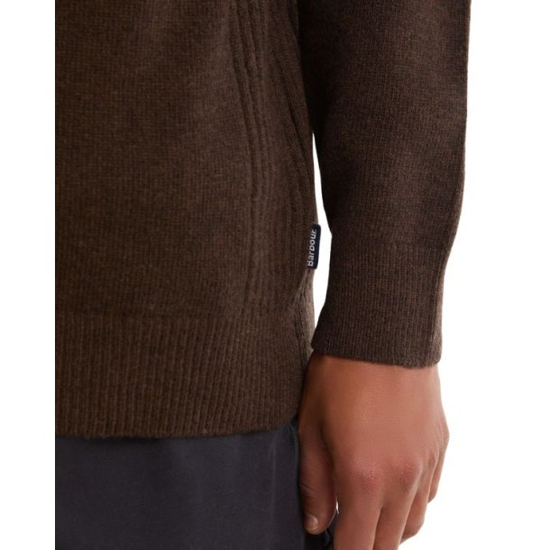 Barbour Holden Half Zip Knitted Jumper Dark Oak
