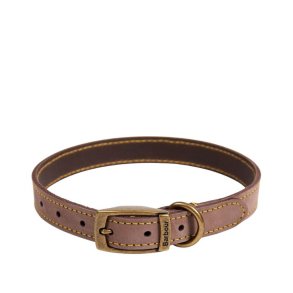 Barbour Leather Dog Collar Brown