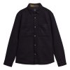 Barbour Marltown Tailored Wool Blend Overshirt Navy Marl