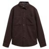 Barbour Marltown Tailored Wool Blend Overshirt Dark Oak