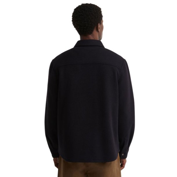 Barbour Marltown Tailored Wool Blend Overshirt Navy Marl