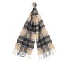Barbour New Check Tartan Scarf Sand Beige Plaid