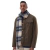 Barbour New Check Tartan Scarf Sand Beige Plaid