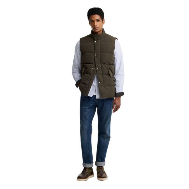Barbour Powell Puffer Gilet Dark Sage