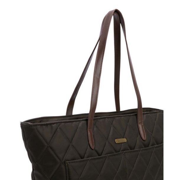 Barbour Quilted Tote Bag Olive
