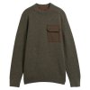 Barbour Stockham Texture Knit Crew Beech