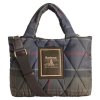 Barbour Tartan Arlene Mini Quilted Tote Bag Shadow Classic Tartan