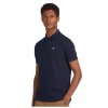 Barbour Tartan Pique Polo Shirt New Navy