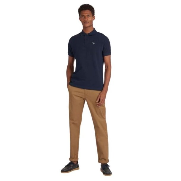 Barbour Tartan Pique Polo Shirt New Navy