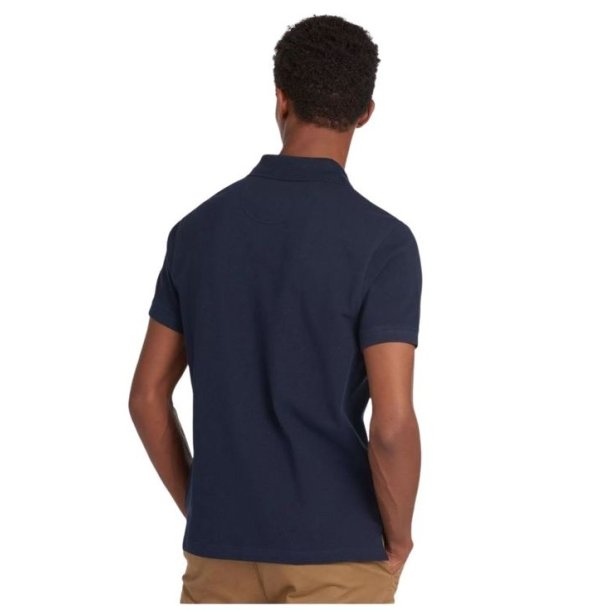 Barbour Tartan Pique Polo Shirt New Navy