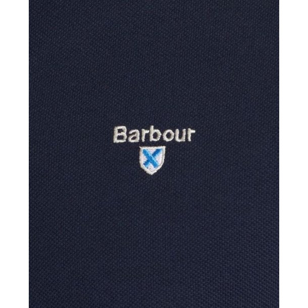 Barbour Tartan Pique Polo Shirt New Navy