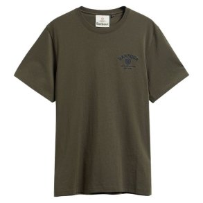 Barbour Tartan Tailored Crest Logo T-Shirt Sage