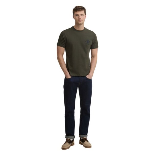 Barbour Tartan Tailored Crest Logo T-Shirt Sage