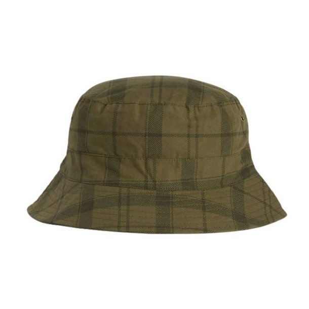 Barbour Tartan Transport Bucket Hat Dusky Green Tartan
