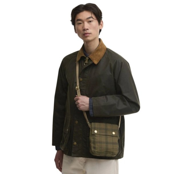 Barbour Transport Crossbody Bag Dusky Green Tartan