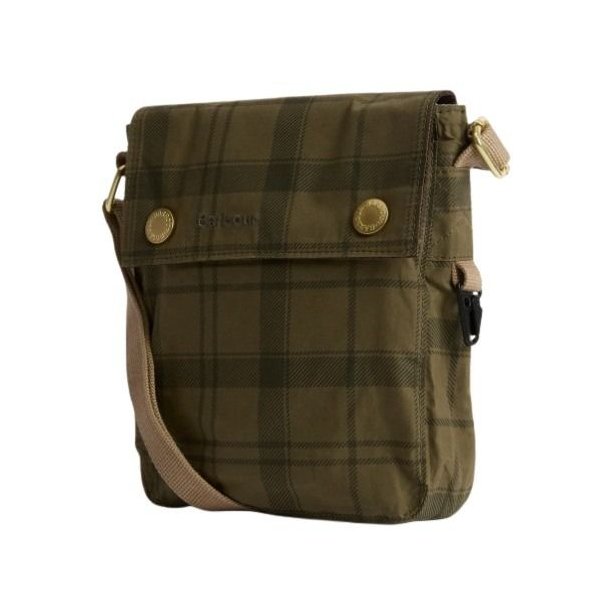 Barbour Transport Crossbody Bag Dusky Green Tartan