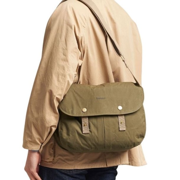 Barbour Transport Riever Crossbody Bag Dusky Green