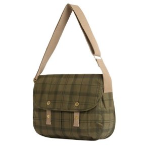 Barbour Transport River Crossbody Bag Dusky Green Tartan